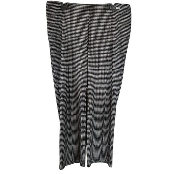 Tahari Houndstooth Black and White Tummy Control Stretch Dress Pants, Size XL - Picture 1 of 6
